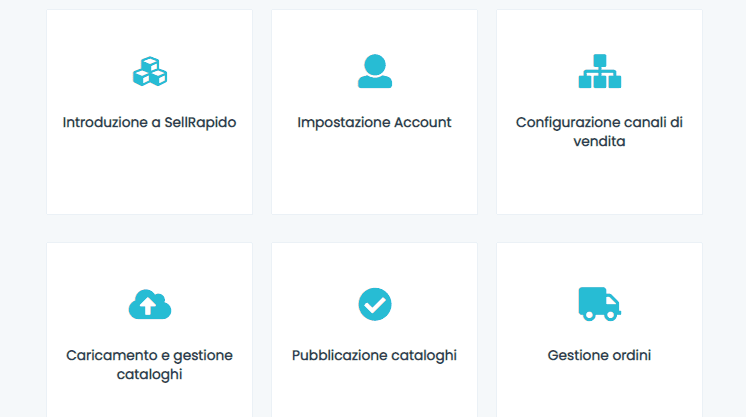 La nuova Guida in Linea per sfruttare tutte le potenzialità di SellRapido 6 categorie1 6 categorie1